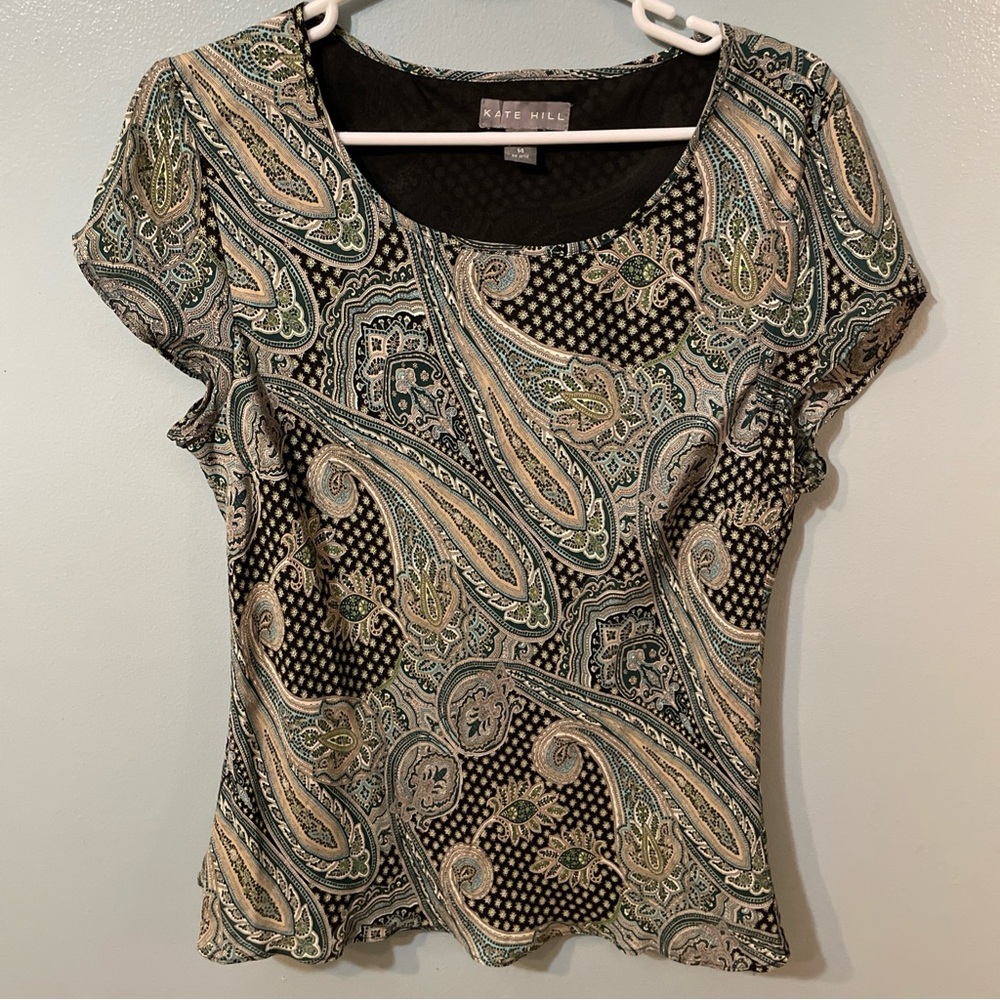 Kate Hill Women's 100% Silk 2-Ply Blouse